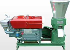 Cheap pellet mill with diesel engine