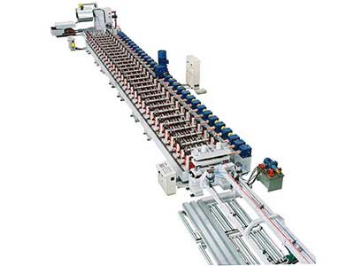 Steel structure floor roll forming line